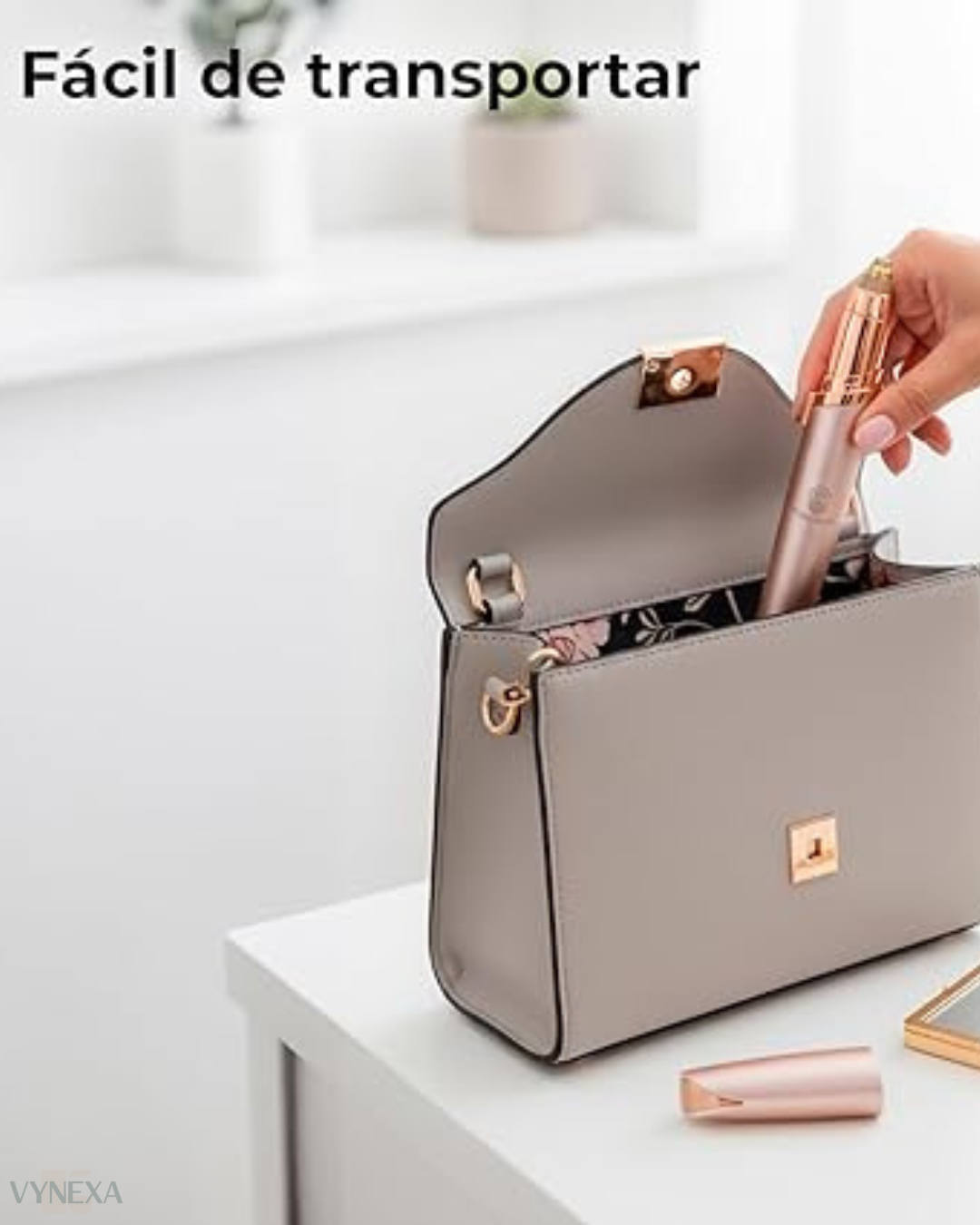 Vynexa - Depiladora eléctrica facial con punta de oro